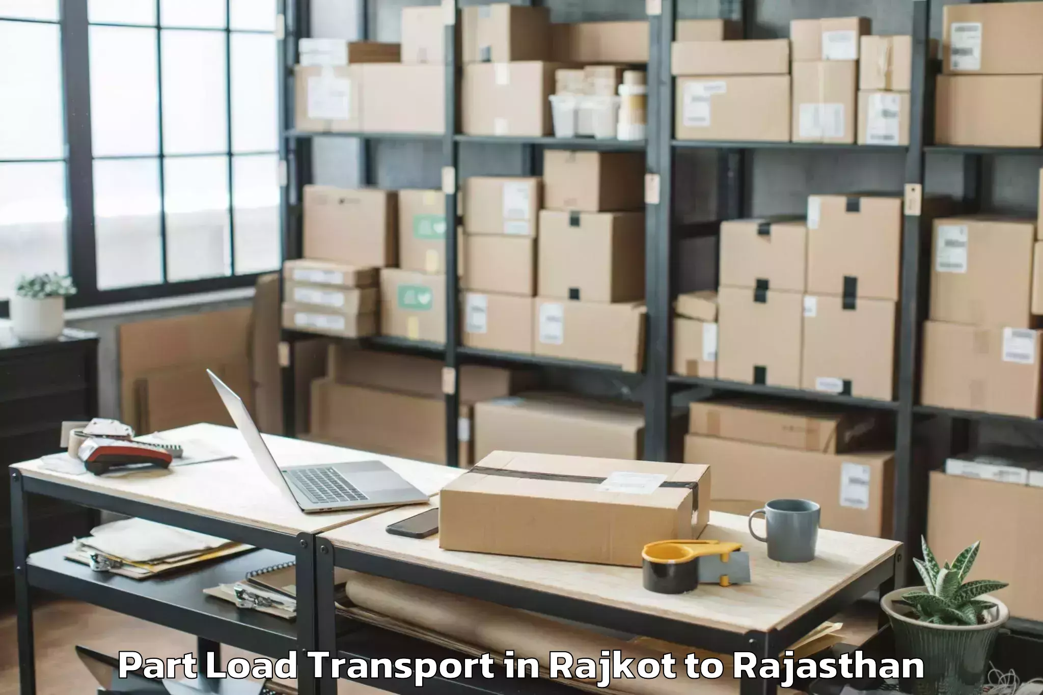 Professional Rajkot to Dholpur Part Load Transport